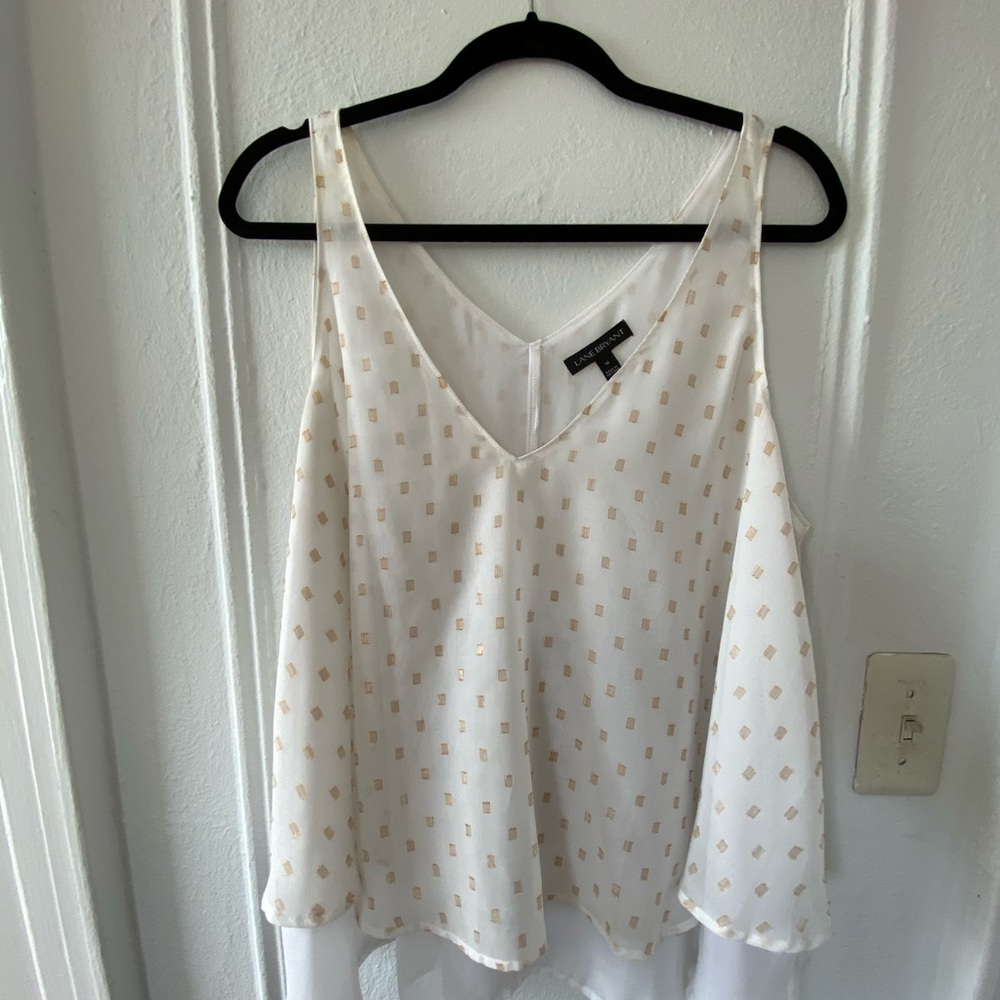 White with Gold Detail Blouse